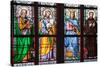 Prague, St. Vitus Cathedral, Stained Glass Window, St Luke, St Joseph, St Sigismund, St Guilelmus-Samuel Magal-Stretched Canvas