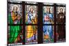 Prague, St. Vitus Cathedral, Stained Glass Window, St Luke, St Joseph, St Sigismund, St Guilelmus-Samuel Magal-Mounted Photographic Print