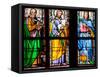 Prague, St. Vitus Cathedral, Stained Glass Window, St. Luke, St. Joseph, St. Sigismund-Samuel Magal-Framed Stretched Canvas