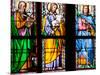 Prague, St. Vitus Cathedral, Stained Glass Window, St. Luke, St. Joseph, St. Sigismund-Samuel Magal-Mounted Photographic Print