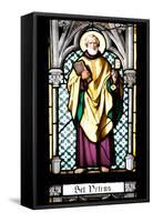 Prague, St. Vitus Cathedral, Stained Glass Window, St. Peter-Samuel Magal-Framed Stretched Canvas