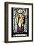 Prague, St. Vitus Cathedral, Stained Glass Window, St. Peter-Samuel Magal-Framed Photographic Print