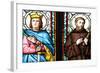 Prague, St. Vitus Cathedral, Stained Glass Window, St. Sigismundus, St. Guilelmus.-Samuel Magal-Framed Photographic Print