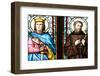 Prague, St. Vitus Cathedral, Stained Glass Window, St. Sigismundus, St. Guilelmus.-Samuel Magal-Framed Photographic Print