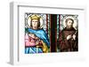 Prague, St. Vitus Cathedral, Stained Glass Window, St. Sigismundus, St. Guilelmus.-Samuel Magal-Framed Photographic Print