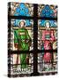 Prague, St. Vitus Cathedral, Stained Glass Window, St. Stephan, St. Lawrence-Samuel Magal-Stretched Canvas