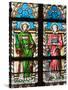 Prague, St. Vitus Cathedral, Stained Glass Window, St. Stephan, St. Lawrence-Samuel Magal-Stretched Canvas