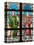 Prague, St. Vitus Cathedral, Stained Glass Window, St. Stephan, St. Lawrence-Samuel Magal-Stretched Canvas