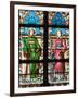 Prague, St. Vitus Cathedral, Stained Glass Window, St. Stephan, St. Lawrence-Samuel Magal-Framed Photographic Print