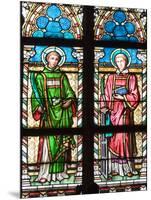 Prague, St. Vitus Cathedral, Stained Glass Window, St. Stephan, St. Lawrence-Samuel Magal-Mounted Photographic Print