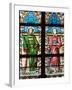 Prague, St. Vitus Cathedral, Stained Glass Window, St. Stephan, St. Lawrence-Samuel Magal-Framed Photographic Print