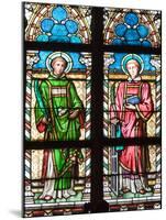 Prague, St. Vitus Cathedral, Stained Glass Window, St. Stephan, St. Lawrence-Samuel Magal-Mounted Photographic Print