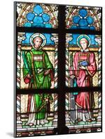 Prague, St. Vitus Cathedral, Stained Glass Window, St. Stephan, St. Lawrence-Samuel Magal-Mounted Photographic Print