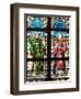 Prague, St. Vitus Cathedral, Stained Glass Window, St. Stephan, St. Lawrence-Samuel Magal-Framed Photographic Print