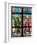 Prague, St. Vitus Cathedral, Stained Glass Window, St. Stephan, St. Lawrence-Samuel Magal-Framed Photographic Print