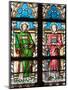 Prague, St. Vitus Cathedral, Stained Glass Window, St. Stephan, St. Lawrence-Samuel Magal-Mounted Photographic Print