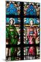 Prague, St. Vitus Cathedral, Stained Glass Window, St. Stephan, St. Lawrence-Samuel Magal-Mounted Photographic Print