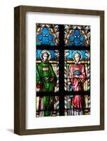 Prague, St. Vitus Cathedral, Stained Glass Window, St. Stephan, St. Lawrence-Samuel Magal-Framed Photographic Print