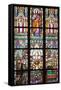 Prague, St. Vitus Cathedral, Stained Glass Window, St Thomas, St Anthony Kneeling before Baby Jesus-Samuel Magal-Framed Stretched Canvas