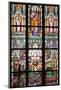 Prague, St. Vitus Cathedral, Stained Glass Window, St Thomas, St Anthony Kneeling before Baby Jesus-Samuel Magal-Mounted Photographic Print