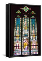Prague, St. Vitus Cathedral, Stained Glass Window, St Thomas-Samuel Magal-Framed Stretched Canvas