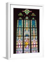 Prague, St. Vitus Cathedral, Stained Glass Window, St Thomas-Samuel Magal-Framed Photographic Print