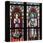 Prague, St. Vitus Cathedral, Stained Glass Window, St. Vitus, St. Sarcander-Samuel Magal-Stretched Canvas