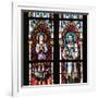 Prague, St. Vitus Cathedral, Stained Glass Window, St. Vitus, St. Sarcander-Samuel Magal-Framed Photographic Print