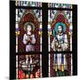 Prague, St. Vitus Cathedral, Stained Glass Window, St. Vitus, St. Sarcander-Samuel Magal-Mounted Photographic Print