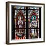 Prague, St. Vitus Cathedral, Stained Glass Window, St. Vitus, St. Sarcander-Samuel Magal-Framed Photographic Print