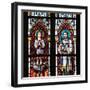 Prague, St. Vitus Cathedral, Stained Glass Window, St. Vitus, St. Sarcander-Samuel Magal-Framed Photographic Print