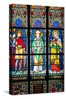 Prague, St. Vitus Cathedral, Stained Glass Window, St. Wenceslaus, St Wolfgang, St Joanna-Samuel Magal-Stretched Canvas