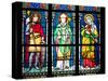 Prague, St. Vitus Cathedral, Stained Glass Window, St. Wenceslaus, St Wolfgang, St Joanna-Samuel Magal-Stretched Canvas