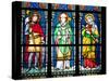 Prague, St. Vitus Cathedral, Stained Glass Window, St. Wenceslaus, St Wolfgang, St Joanna-Samuel Magal-Stretched Canvas