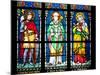Prague, St. Vitus Cathedral, Stained Glass Window, St. Wenceslaus, St Wolfgang, St Joanna-Samuel Magal-Mounted Photographic Print