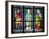 Prague, St. Vitus Cathedral, Stained Glass Window, St. Wenceslaus, St Wolfgang, St Joanna-Samuel Magal-Framed Photographic Print