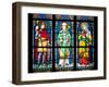 Prague, St. Vitus Cathedral, Stained Glass Window, St. Wenceslaus, St Wolfgang, St Joanna-Samuel Magal-Framed Photographic Print