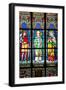 Prague, St. Vitus Cathedral, Stained Glass Window, St. Wenceslaus, St Wolfgang, St Joanna-Samuel Magal-Framed Photographic Print