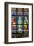 Prague, St. Vitus Cathedral, Stained Glass Window, St. Wenceslaus, St Wolfgang, St Joanna-Samuel Magal-Framed Photographic Print