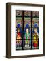 Prague, St. Vitus Cathedral, Stained Glass Window, St. Wenceslaus, St Wolfgang, St Joanna-Samuel Magal-Framed Photographic Print