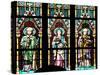 Prague, St. Vitus Cathedral, Stained Glass Window, Three figures of Saints / Apostles / Martyrs.-Samuel Magal-Stretched Canvas