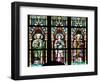 Prague, St. Vitus Cathedral, Stained Glass Window, Three figures of Saints / Apostles / Martyrs.-Samuel Magal-Framed Photographic Print