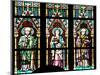 Prague, St. Vitus Cathedral, Stained Glass Window, Three figures of Saints / Apostles / Martyrs.-Samuel Magal-Mounted Photographic Print