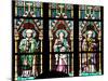 Prague, St. Vitus Cathedral, Stained Glass Window, Three figures of Saints / Apostles / Martyrs.-Samuel Magal-Mounted Photographic Print