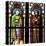 Prague, St. Vitus Cathedral, Stained Glass Window, Two Standing Holy Men-Samuel Magal-Stretched Canvas