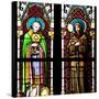 Prague, St. Vitus Cathedral, Stained Glass Window, Two Standing Holy Men-Samuel Magal-Stretched Canvas