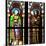 Prague, St. Vitus Cathedral, Stained Glass Window, Two Standing Holy Men-Samuel Magal-Mounted Photographic Print