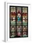 Prague, St. Vitus Cathedral, Stained Glass Window, Virgin Mary Holding Baby Jesus.-Samuel Magal-Framed Photographic Print