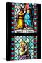 Prague, St. Vitus Cathedral, Stained Glass Window, Visitation of Virgin Mary, St Philip the Apostle-Samuel Magal-Stretched Canvas