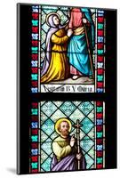 Prague, St. Vitus Cathedral, Stained Glass Window, Visitation of Virgin Mary, St Philip the Apostle-Samuel Magal-Mounted Photographic Print